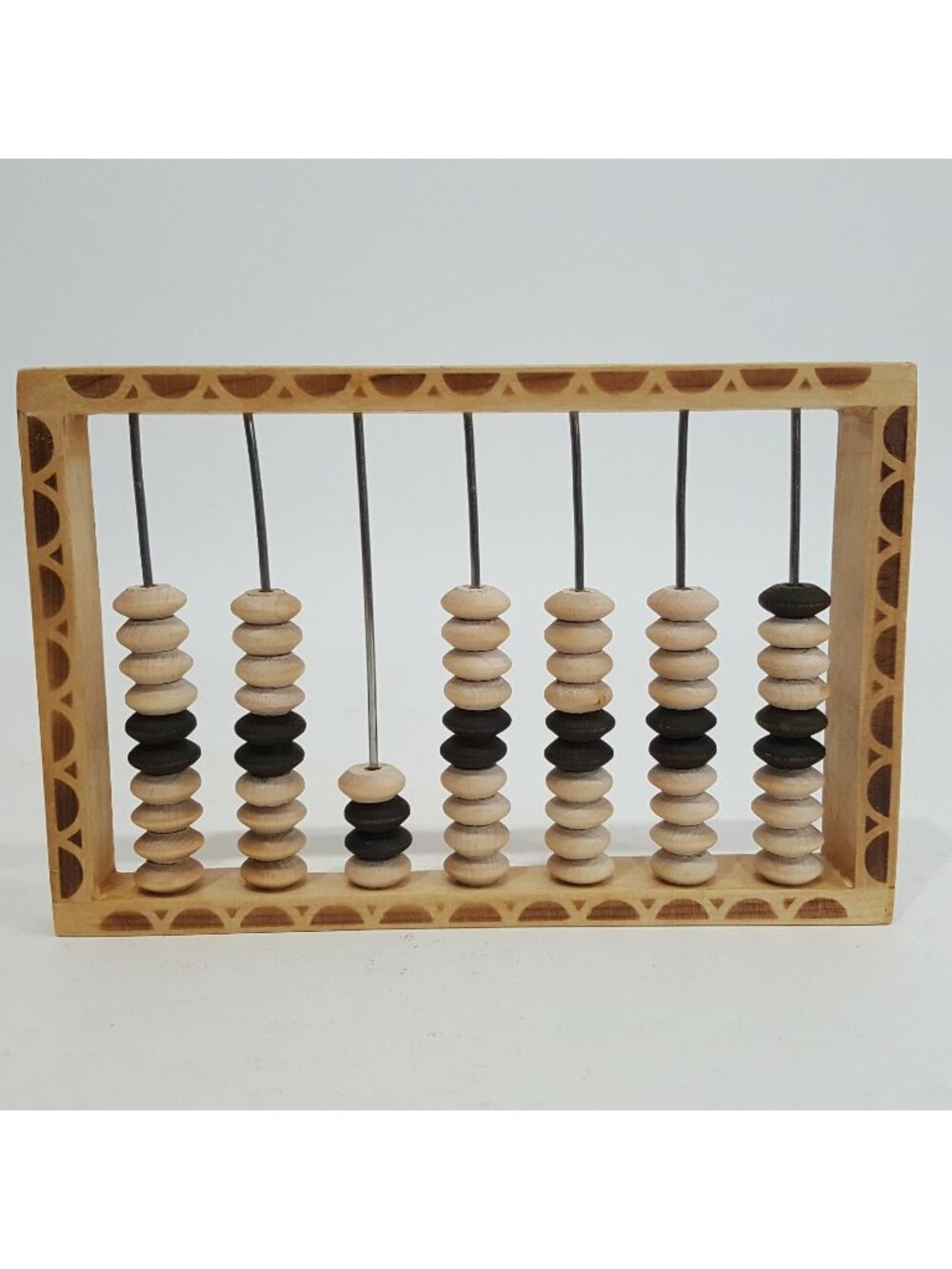 7 Column Hand Crafted Wooden Abacus Soroban Educational Mathematics Calculator
